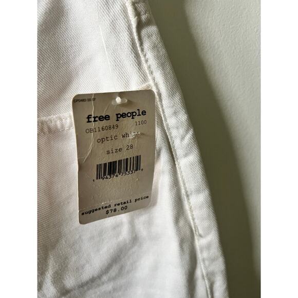 Free People We The Free Maggie white denim distressed jeans women's size 28 - Picture 5 of 5